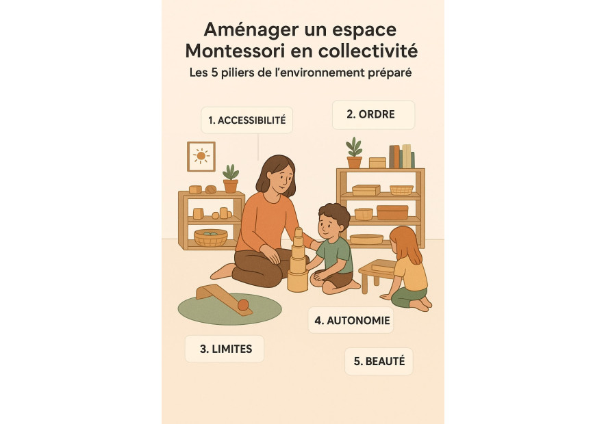Aménager un espace Montessori en collectivité : les 5 piliers de l'environnement préparé