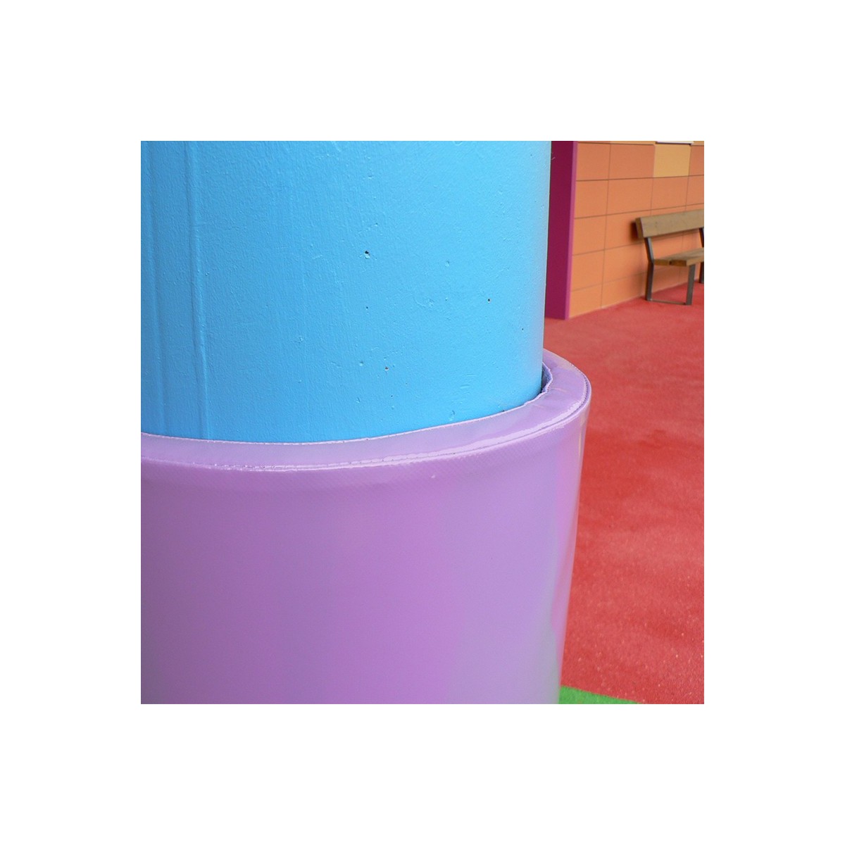 Protection de poteau cylindrique - 3 - Protections de poteau cylindrique, colonne en mousse anti-choc, adapté pour les écoles, c
