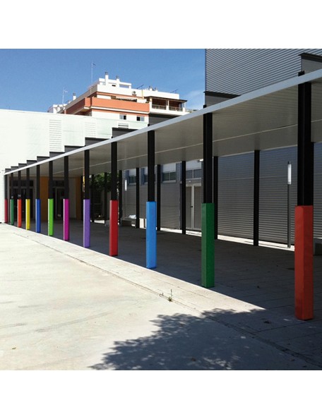 Protection de poteau cylindrique - 2 - Protections de poteau cylindrique, colonne en mousse anti-choc, adapté pour les écoles, c