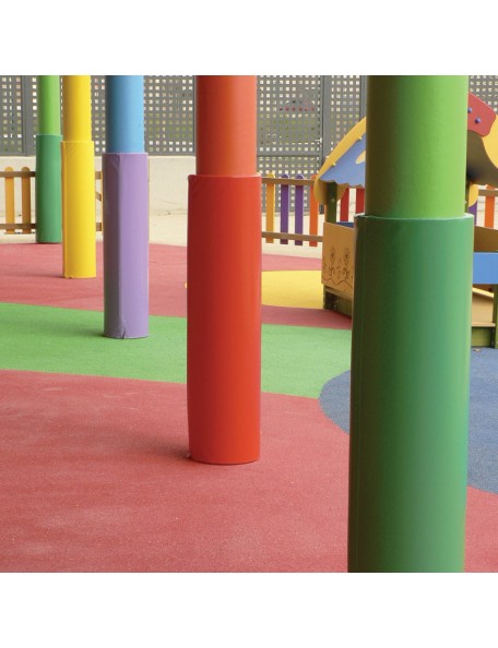 Protection de poteau cylindrique - 1 - Protections de poteau cylindrique, colonne en mousse anti-choc, adapté pour les écoles, c