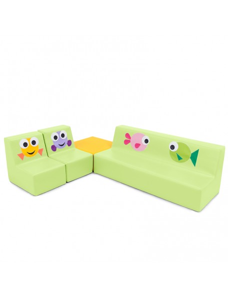 Ensemble canapé, fauteuil, table mousse crèche