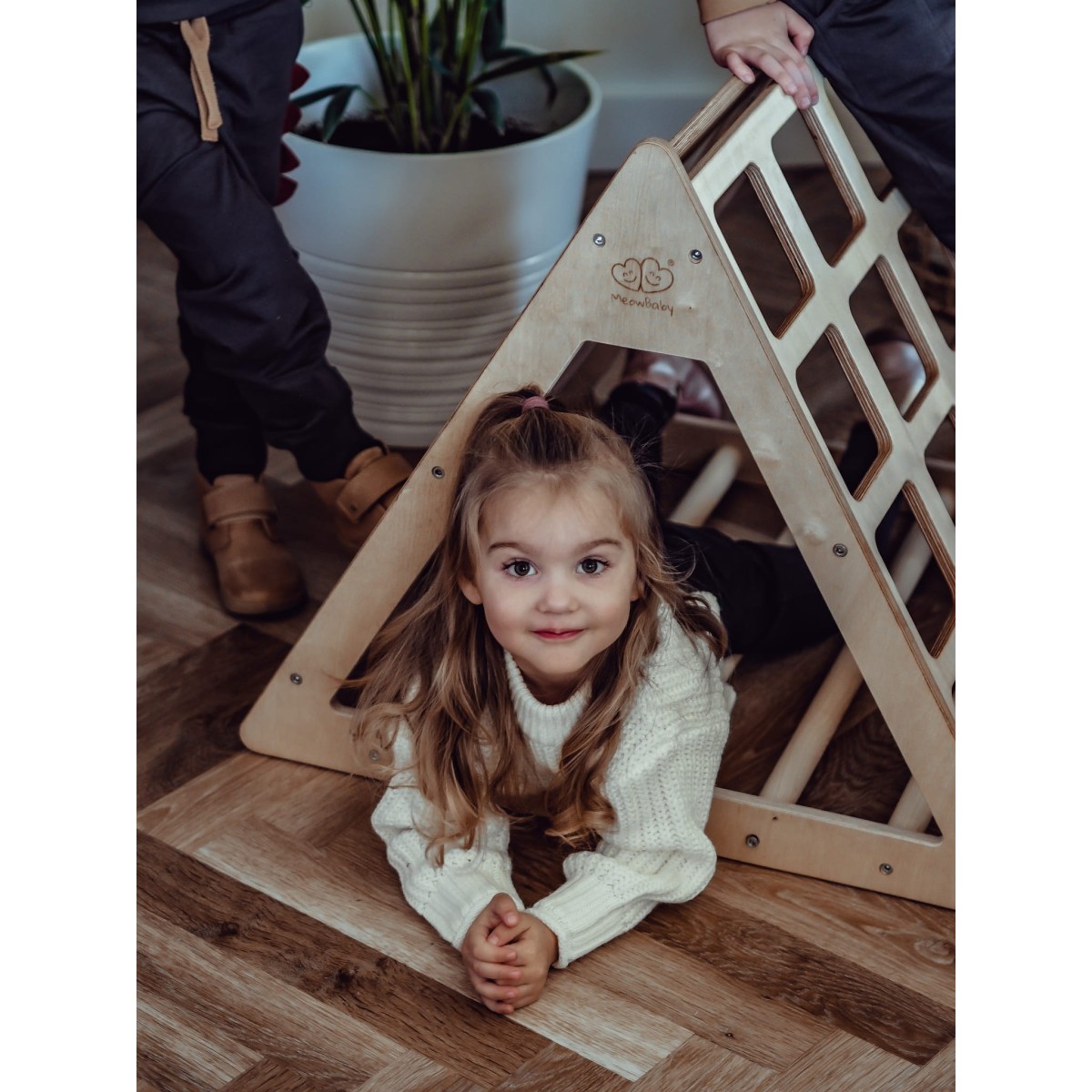 Parcours De Motricité Montessori – Arche D’Escalade + Bascule En Bois Massif, Pour Enfants 2-6 Ans
