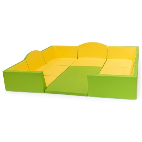 Grand espace de regroupement bébés en mousse avec entrée