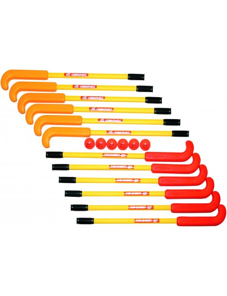 Crosses de hockey Supersafe de marque Dom pour les jeux sportifs collectifs scolaires de hockey.