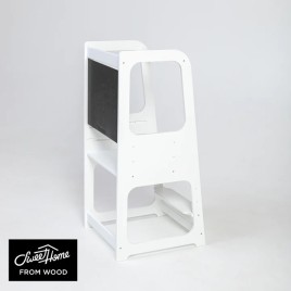 Tour Montessori blanche avec tableau