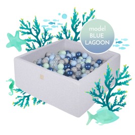 Piscine bébé avec 300 balles Lagon Bleu Piscine à balles pour bébé Lagon Bleu, avec 300 balles incluses.