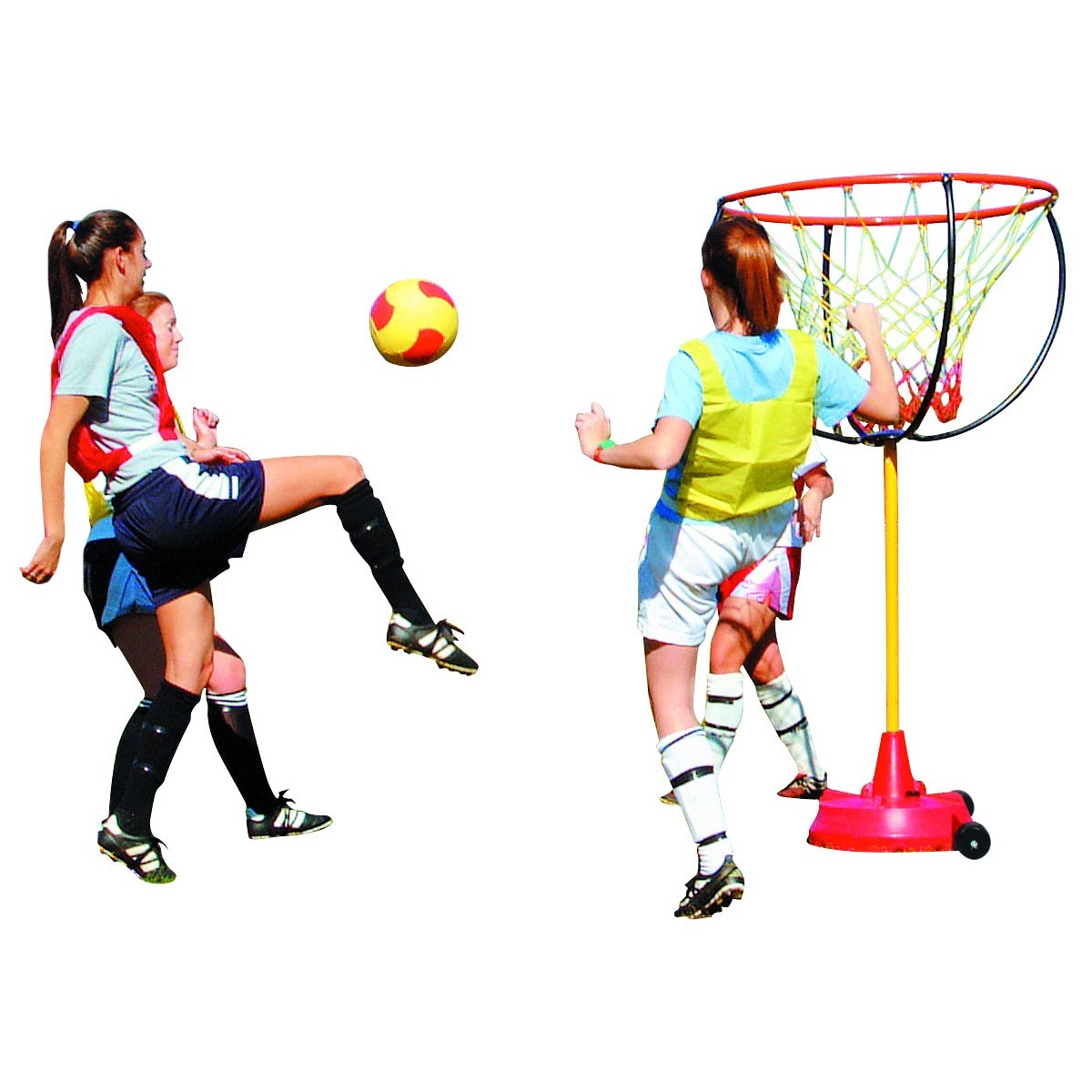 Panier géant polyvalent Spordas pour les jeux sportifs collectifs de basket et football des enfants