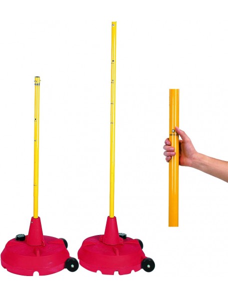 Poteau haut ou bas Spordas pour base et panier ou but de jeux sportifs collectifs enfants