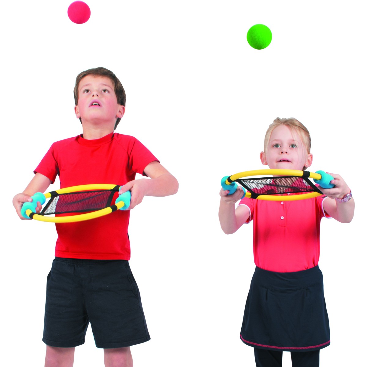 6 raquettes sauteuses trampoline pour faire rebondir les balles très facilement. Raquettes sauteuses adaptées aux enfants