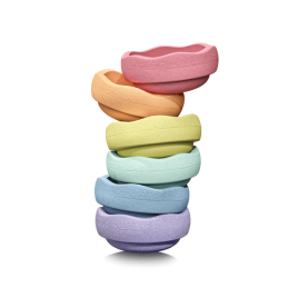 Pierres de motricité à empiler Pastel