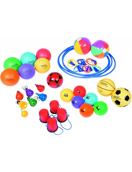 Kit de jeux récréatifs scolaires pour enfants. Matériel en kit de motricité, équilibre et mouvement