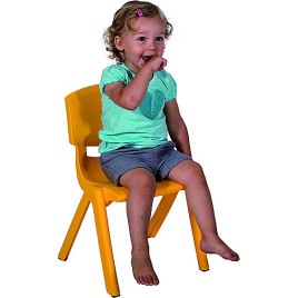 Chaise plastique enfant jaune