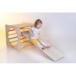 Cube d'escalade Montessori arc-en-ciel