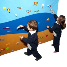 Tapis mural mer, terre, air