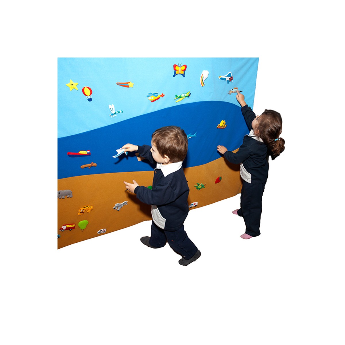 Tapis mural mer, terre, air