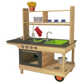Cuisine mobile en bois enfants