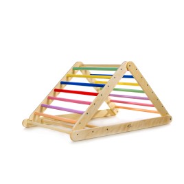 Triangle de Pikler bois arc-en-ciel