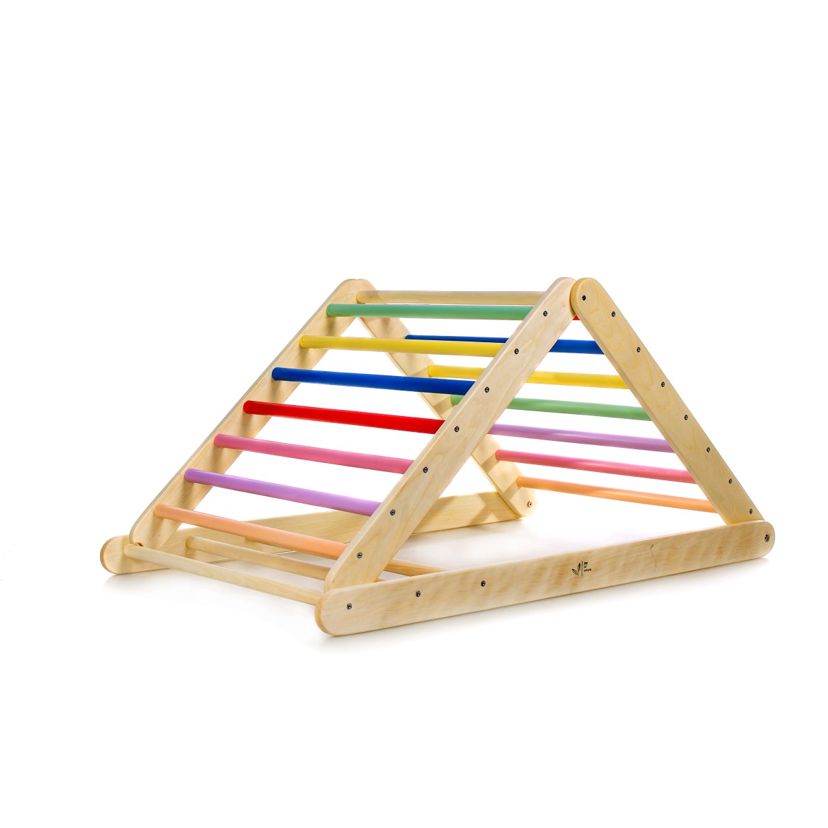 Triangle de Pikler bois arc-en-ciel