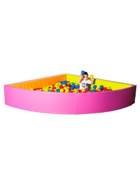 Piscine en mousse avec coins pour angle de pièce. Piscine en mousse d'angle adaptée aux crèches et écoles maternelle