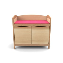 Meuble d'accueil 2 portes et étagères