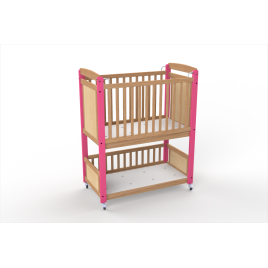 Lit crèche duo avec sommier fixe ouverture 2 mains