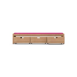 Banc simple en bois avec 3 casiers de rangement