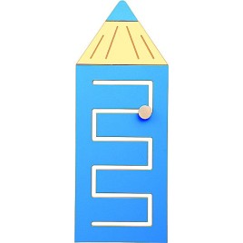 Jeu mural de motricité crayon bleu