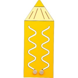 Jeu mural de motricité crayon jaune