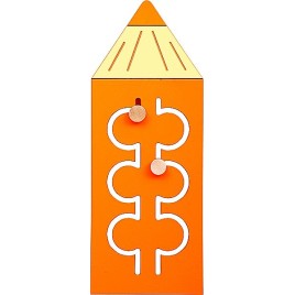 Jeu mural de motricité crayon orange