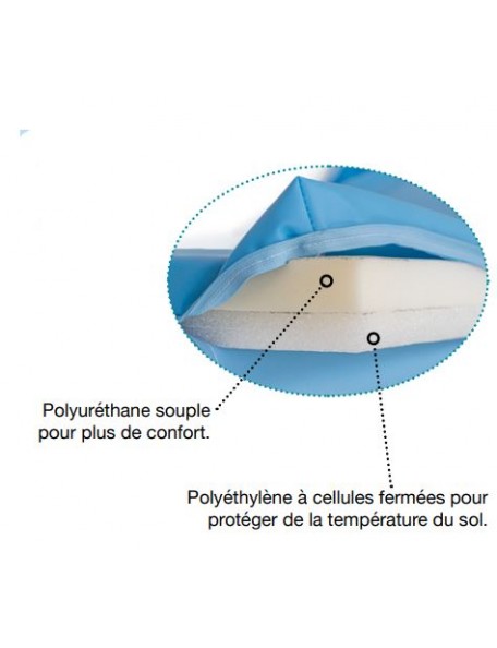 Matelas pliable Matelas pliable, adapté pour le lit portable empilable.
Le matelas est pliant et fabriqué en toile plastifiée de