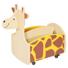 Bac à livres Girafe sur roulettes