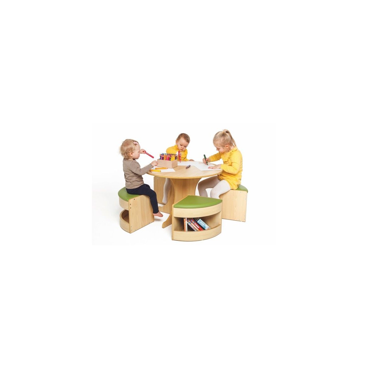 Ensemble table et 4 sièges maternelle