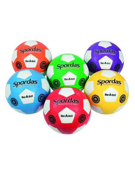 6 ballons de football en caoutchouc - 1