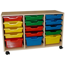 Meuble bacs de rangement 3 colonnes