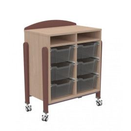 Meuble 6 bacs maternelle