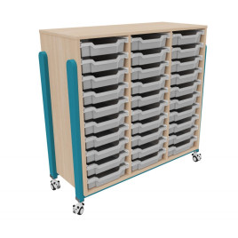 Meuble bas 30 bacs maternelle