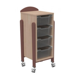 Meuble bas 4 bacs maternelle