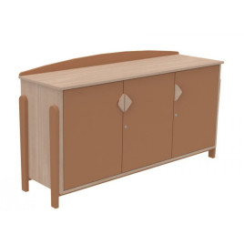 Meuble bas de rangement 3 portes maternelle