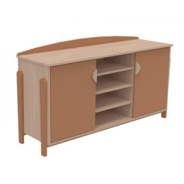 Meuble bas de rangement 2 portes maternelle