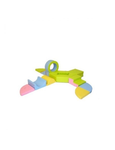 Kit hexagone 10 Sarneige en mousse. ensemble de modules de motricité kit hexagone Sarneige.