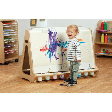 Grand chevalet double face tableau blanc