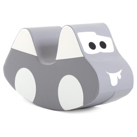 Voiture grise à bascule en mousse