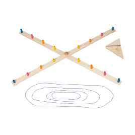 Croix géante pour l'apprentissage des formes géométriques