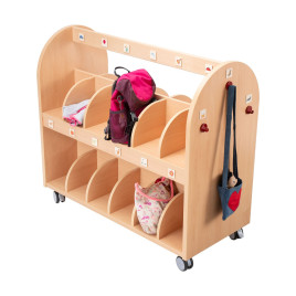 Chariot de rangement à roulettes 24 sacs