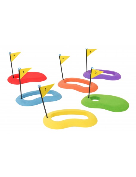Lot de 6 cibles de golf Spordas en mousse pour jeux de golf enfants Cibles de jeu de golf enfants