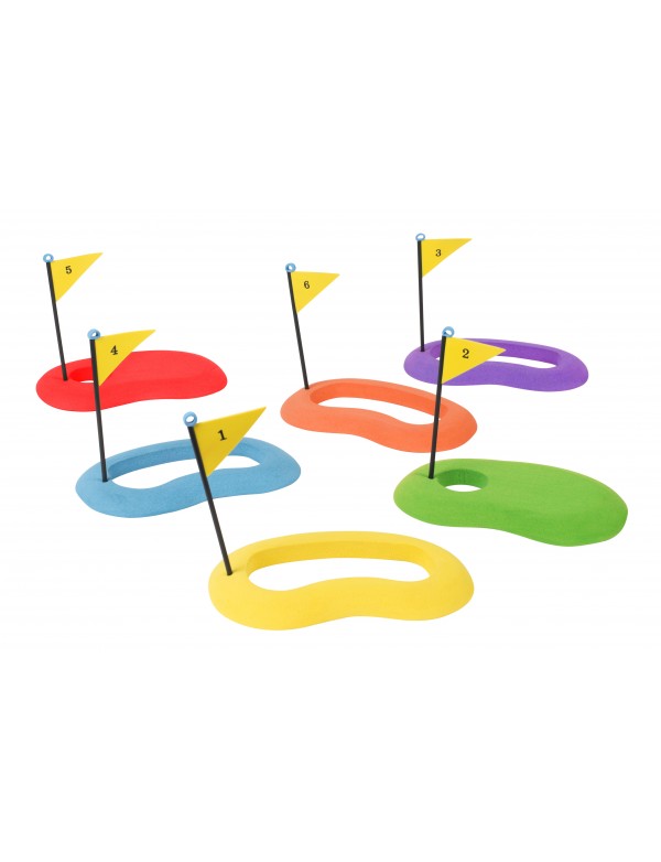 Lot de 6 cibles de golf Spordas en mousse pour jeux de golf enfants Cibles de jeu de golf enfants