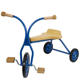 Grand tricycle siège en bois naturel