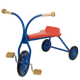 Grand tricycle siège en bois rouge