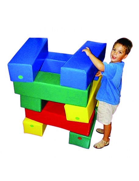 Briques géantes en mousse multicolores - 1