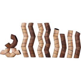 Blocs de construction magnétiques en hêtre et noyer 75 pièces